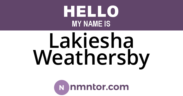 Lakiesha Weathersby
