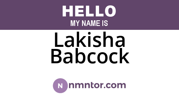 Lakisha Babcock