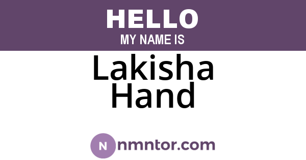 Lakisha Hand