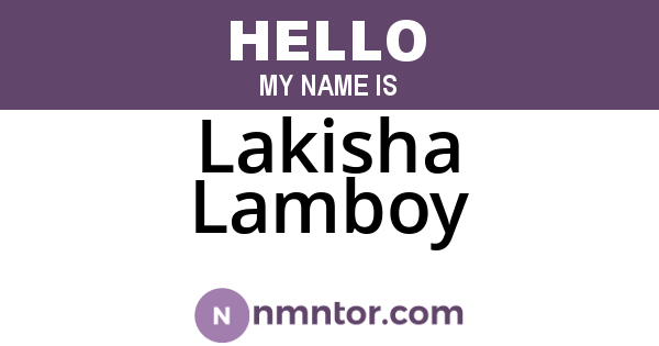 Lakisha Lamboy