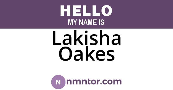 Lakisha Oakes