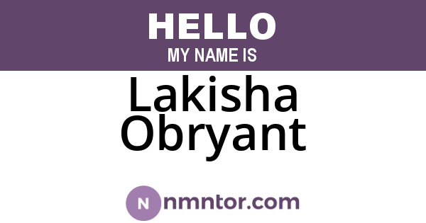 Lakisha Obryant