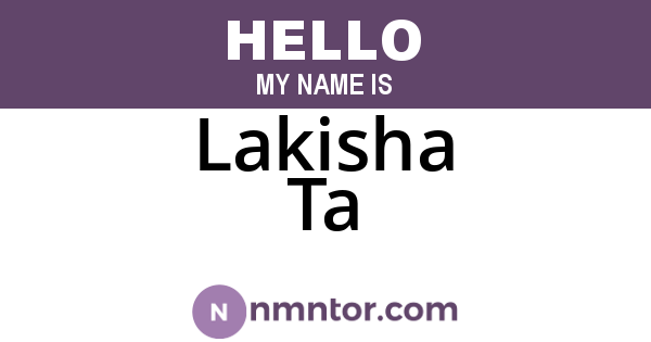 Lakisha Ta