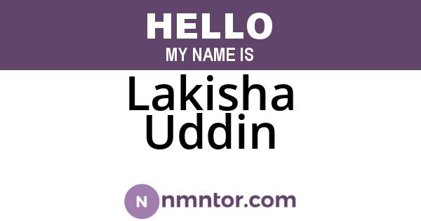 Lakisha Uddin