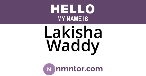 Lakisha Waddy