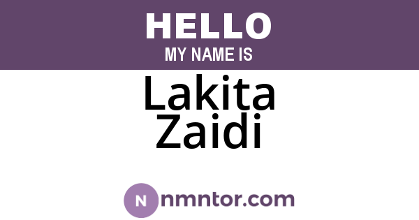 Lakita Zaidi
