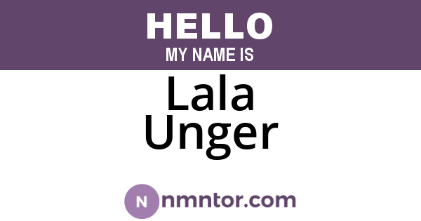 Lala Unger