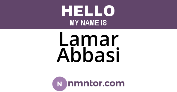 Lamar Abbasi