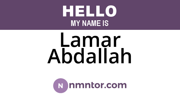Lamar Abdallah