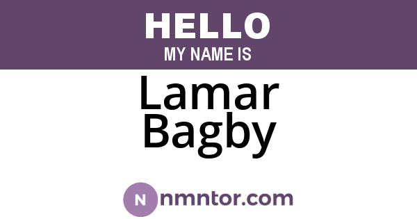 Lamar Bagby