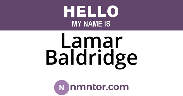 Lamar Baldridge
