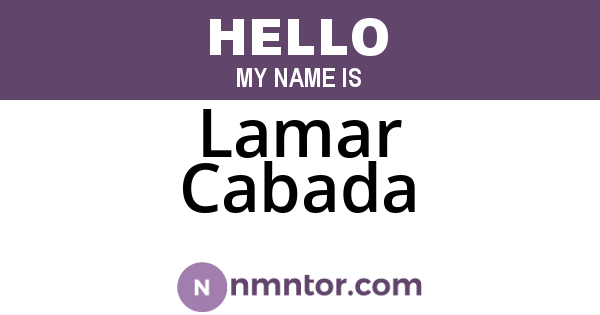Lamar Cabada