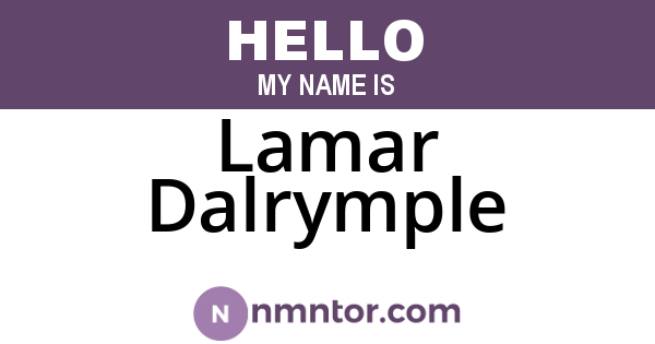 Lamar Dalrymple