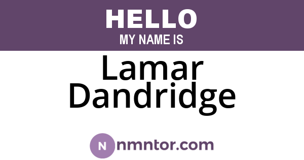 Lamar Dandridge