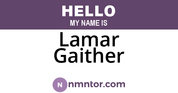 Lamar Gaither