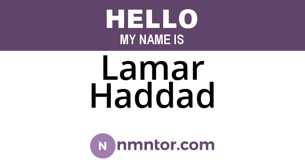 Lamar Haddad