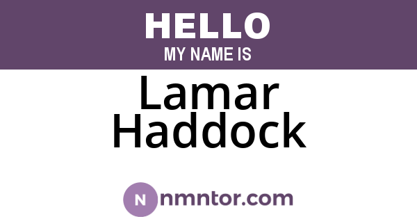 Lamar Haddock