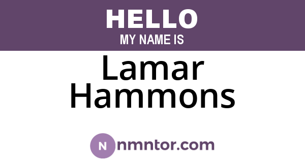 Lamar Hammons