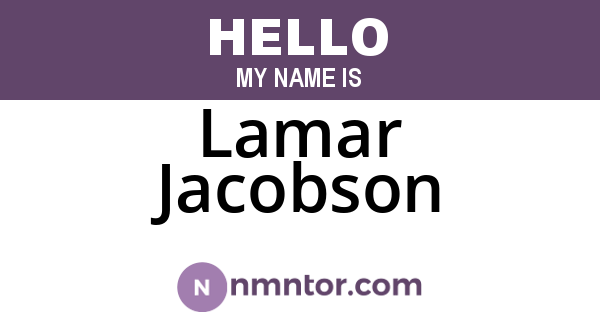 Lamar Jacobson