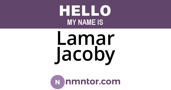 Lamar Jacoby