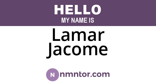 Lamar Jacome