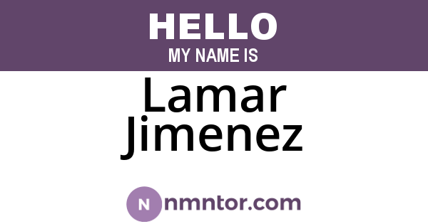 Lamar Jimenez