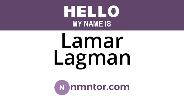Lamar Lagman