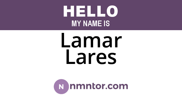 Lamar Lares