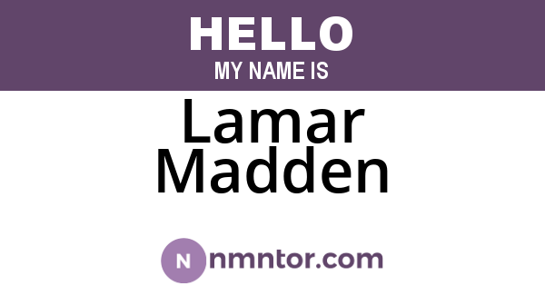 Lamar Madden