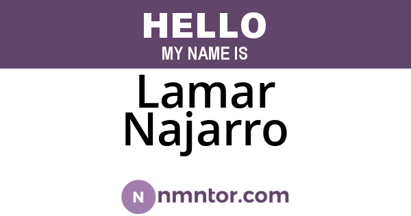 Lamar Najarro