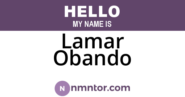 Lamar Obando