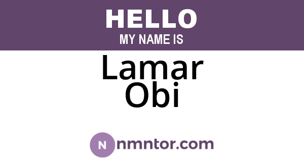 Lamar Obi