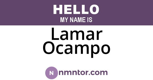 Lamar Ocampo