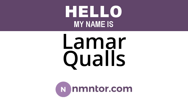 Lamar Qualls