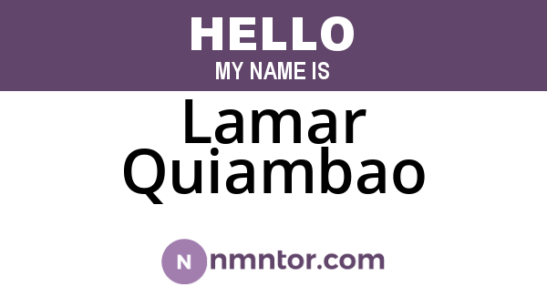 Lamar Quiambao