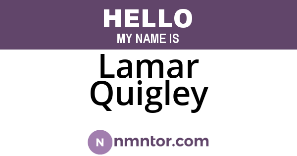 Lamar Quigley