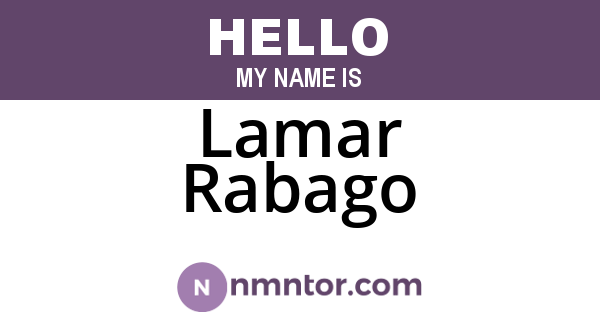 Lamar Rabago