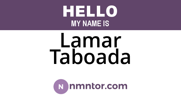 Lamar Taboada