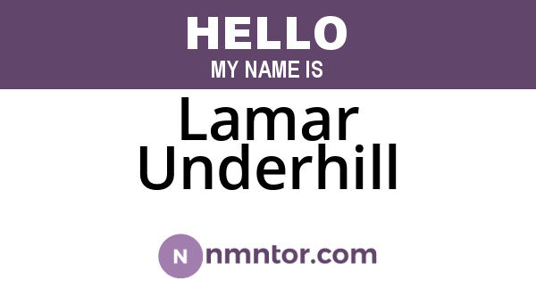 Lamar Underhill