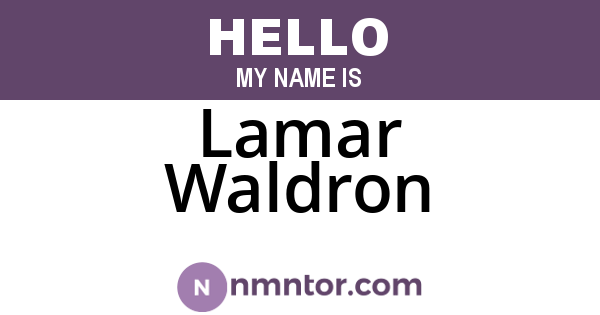 Lamar Waldron