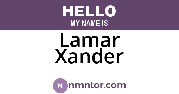 Lamar Xander