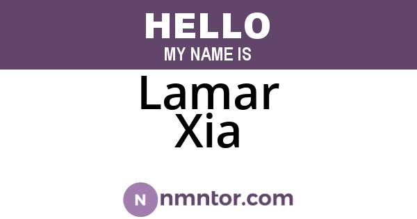 Lamar Xia