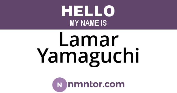 Lamar Yamaguchi