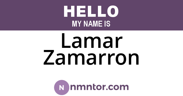Lamar Zamarron