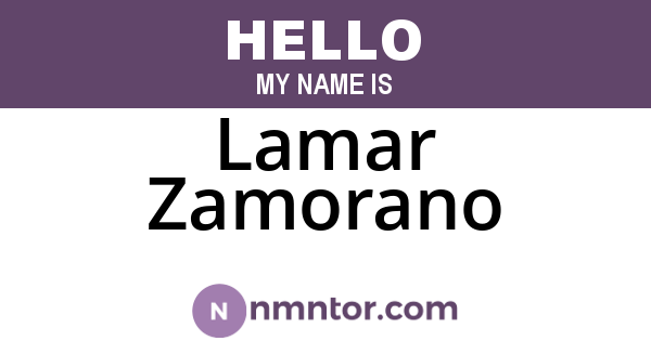 Lamar Zamorano