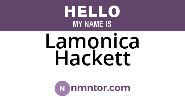 Lamonica Hackett