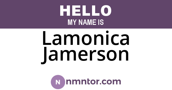Lamonica Jamerson