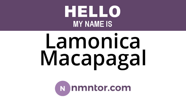 Lamonica Macapagal