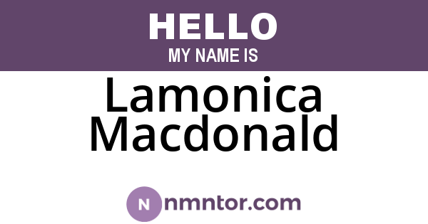 Lamonica Macdonald