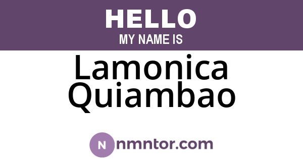 Lamonica Quiambao